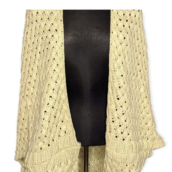 Life Is Beautiful Light Tan Knit Cardigan One Size Fits All - Picture 3 of 12